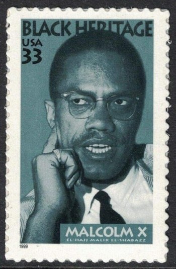 USA 1999 Malcolm X Postage Stamp, Catalog No 3273, Mint Never Hinged